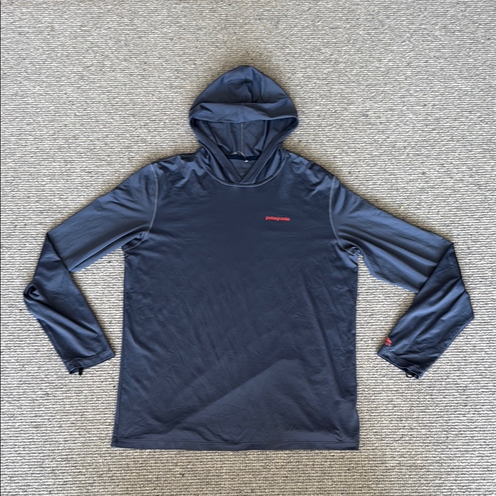 Patagonia Sweater Pullover Hoodie Navy Blue Large